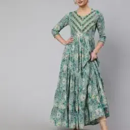 Sanganeri Block-Print Anarkali Kurta-2