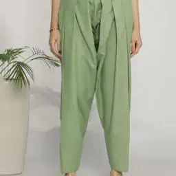 Women Cotton Salwar with Elasticated Waistband-image-10