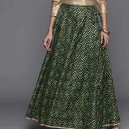 Women Geometric Print A-Line Skirt-12
