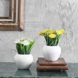 Set of 2 Artificial Mini Potted Gerbera Plants-image-20