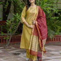 Women Embroidered Straight Kurta Suit Set-image-53
