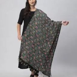 Paisley Print Dupatta with Tassels-2