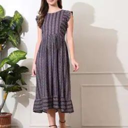 Women Printed A-Line Dress-image-43