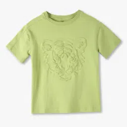 Boys Embossed Oversized Round-Neck T-Shirt-image-20