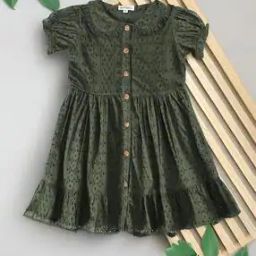 Girl Round-Neck Fit & Flare Dress-image-77