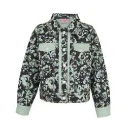 Floral Print Jacket with Buttoned Flap Pockets-picture-18