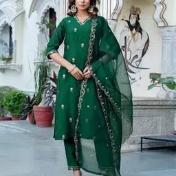 svaraa Women Embroidered Straight Kurta Set-picture-26