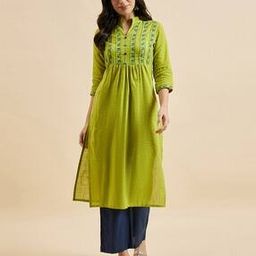 Women Embroidered Straight Kurta-image-20