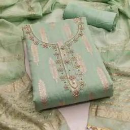 Women Embellished & Embroidered 3-Piece Unstitched Dress Material-image-30