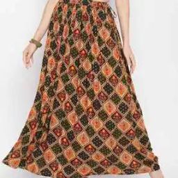 Floral Print Flared Skirt -picture-46