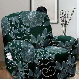 Floral Print Stretchable Single Seater Recliner Cover-image-32