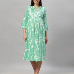 Women Fit and Flare Maternity Dress-image-92