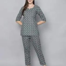 Women Printed Top & Pyjamas Set-image-17