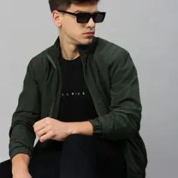 Slim Fit Biker Jacket with Zip Front-picture-9