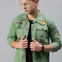Slim Fit Jacket with Flap Pockets-image-77