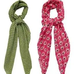 Women Pack of 2 Geometric Print Scarfs with Stitched Detail-image-14