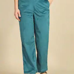 Women Flat-Front Loose Fit Pants-image-35