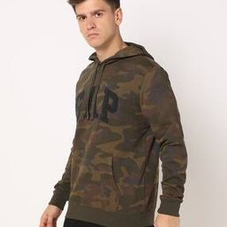 Men Camouflage Print Regular Fit Hoodie-image-72
