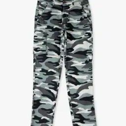 Camouflage Print Straight Fit Cargo Trousers-9