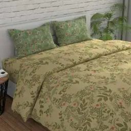 144 TC Floral Print King-Size Bedsheet with 2 Pillow Covers-image-9