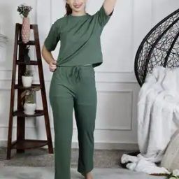 Women 2-Piece Top with Pyjamas-image-5