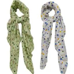 Women Pack of 2 Printed Scarves-image-10