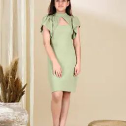 Girls High-Neck Bodycon Dress-image-28