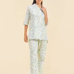 Women Paisley Print Tunic & Pants Set-image-5