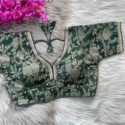 Women Floral Back Open Blouse-image-59