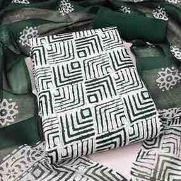 Women Printed 3-Piece Unstitched Dress Material-image-12