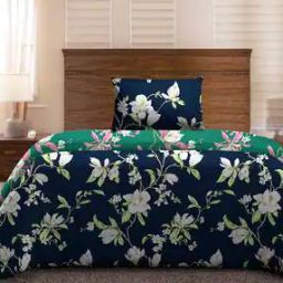 Micro Polyester Reversible Single Bed Size Floral Printed Duvet / Comforter Cover-image-11