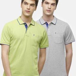 Regular Fit Pack of 2 Polo T-Shirts with Patch Pocket-image-79