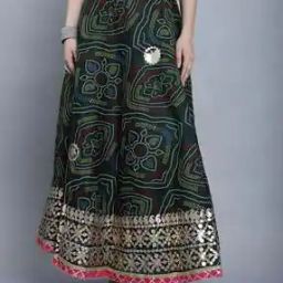 Women Bandhani Print Flared Skirt-picture-9