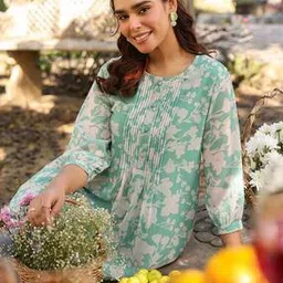 Women Georgette Floral PrintedTunic-image-27