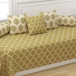 Set of 6  200 TC Printed Diwan Set-image-78