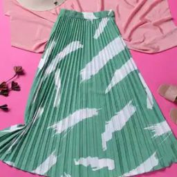 Women Printed A-Line Skirt with Elasticated Waistband-image-30
