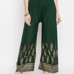 Paisley Print Palazzo with Elasticated Waist-image-15