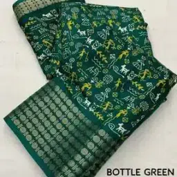 Women Printed Saree with Blouse Piece-image-15