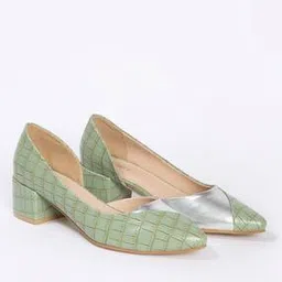 Women Checked Block Heels-image-95
