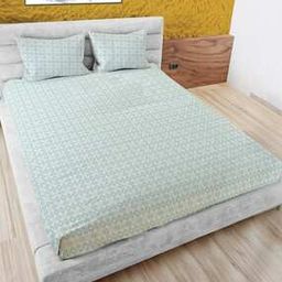 180 TC Floral Print Queen-Size Bedsheet with Pillow Covers-image-53