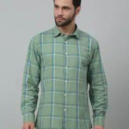 Men Checked Regular Fit Shirt with Patch Pocket-image-14