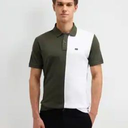 Men Colourblock Regular Fit Polo T-Shirt-image-9
