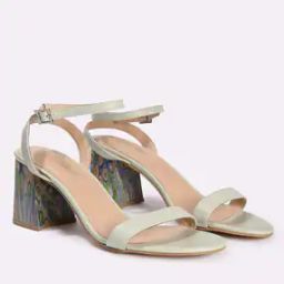 Women Printed Block-Heeled Sandals-image-1