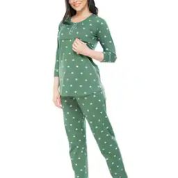 Heart Print Shirt & Pyjamas Set-18