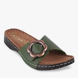 Women Brand Print Open-Toe Platforms-image-8