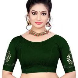 Embroidered Round-Neck Slip-On Blouse-picture-13