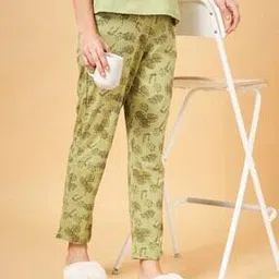 Women Leaf Print Regular Fit Pyjamas-image-4