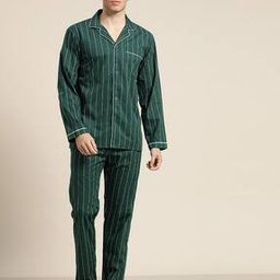 Men Striped Shirt & Pants Set-image-73