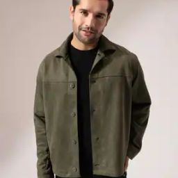 Men Boxy Fit Jacket with Button Closure-picture-15