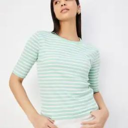 Women Regular Fit Striped T-Shirt-image-33
